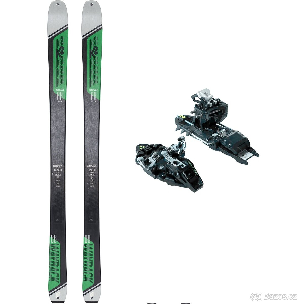 Nové - skialpy K2 wayback 88 + vázání + pásy