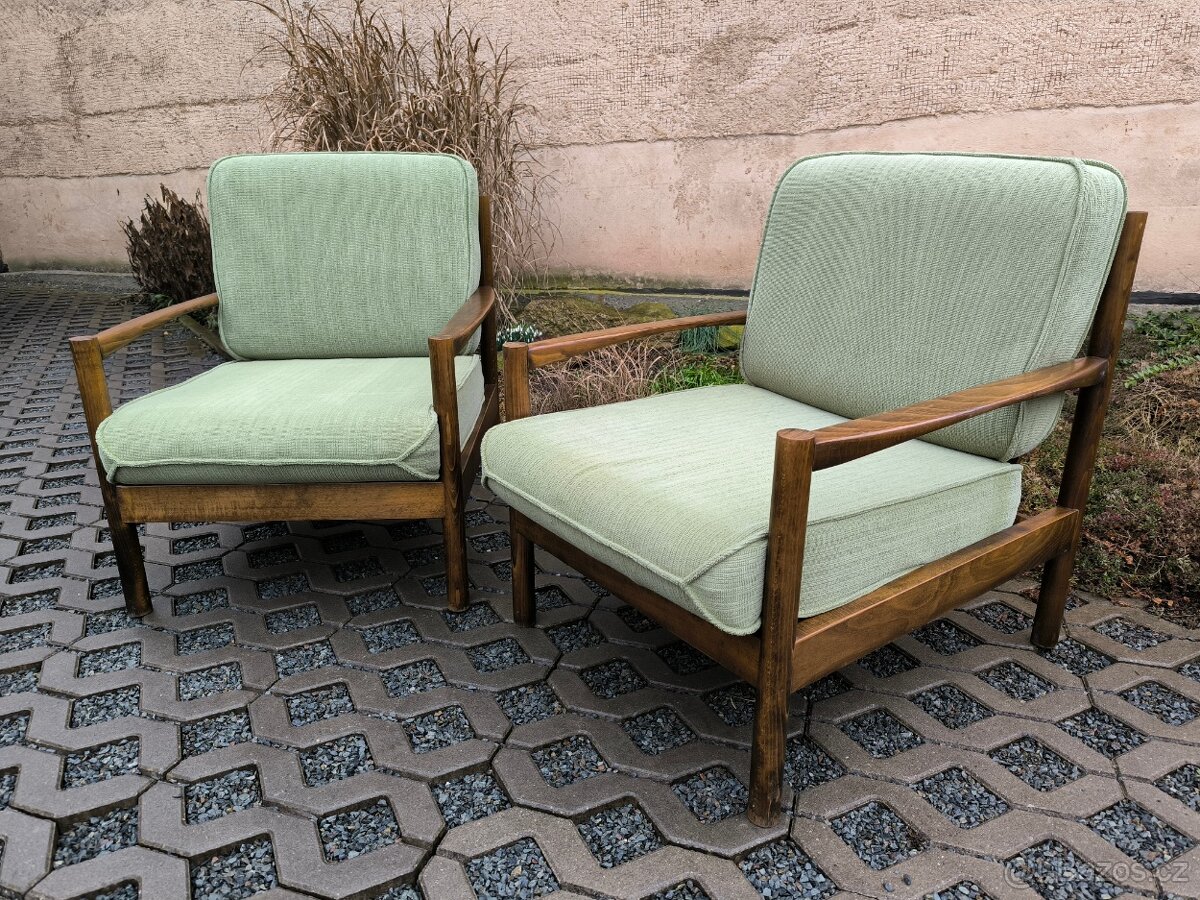 Retro párová křesla TON - Brusel 60. léta