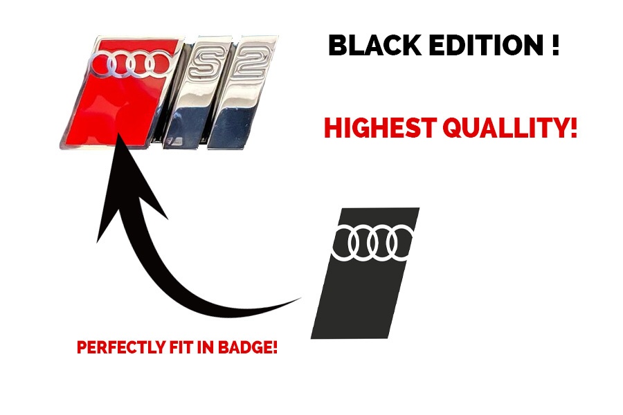 Audi nálepka S-line - ZNAK - ČERNÁ