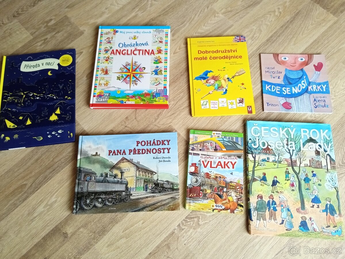 Knihy nejen pro děti -Příroda v noci, Josef Lada, Vlaky, ang