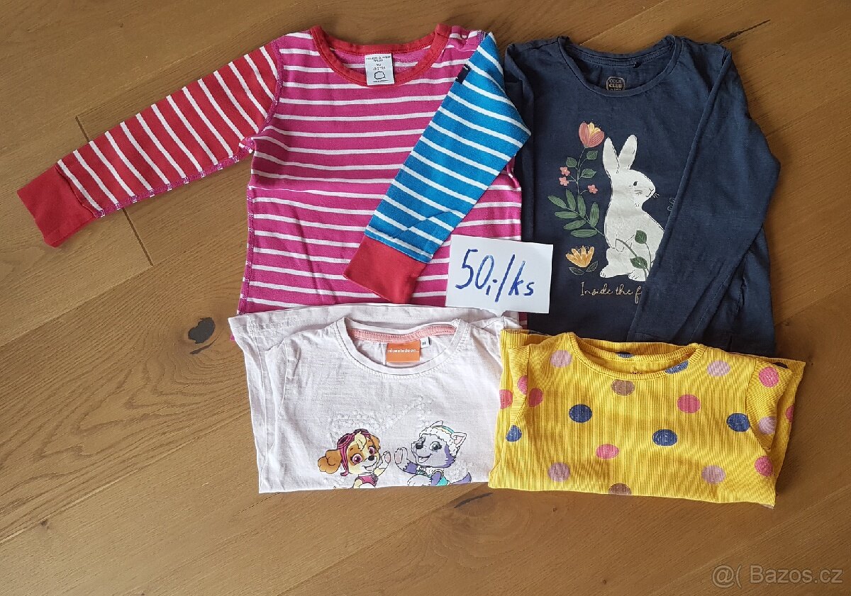 Trika, teplaky a saty vel. 92-98