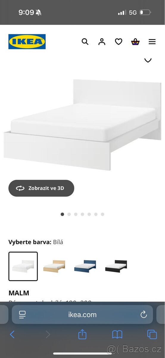 Ikea MALM postel 180x200