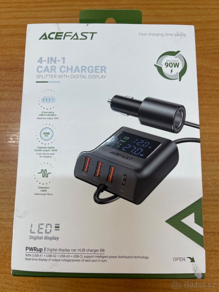 Nábíječka do auta ACEFAST Car Charger + HUB - Nový