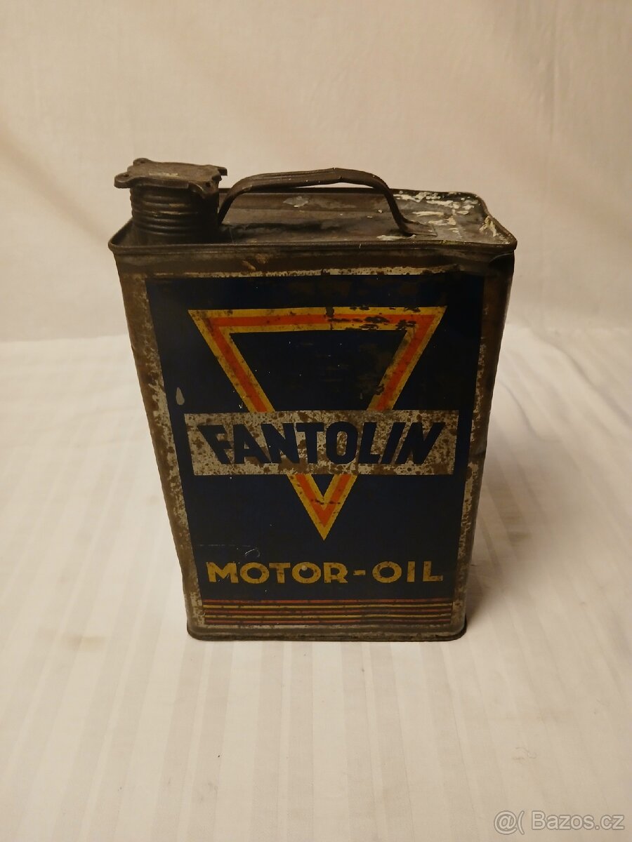 Stará plechovka od oleje Fantolin
