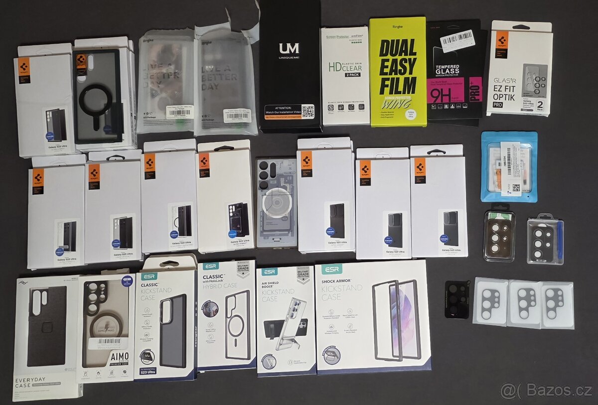 Kryty, folie a ochrany fotoaparátů na Galaxy S23 Ultra