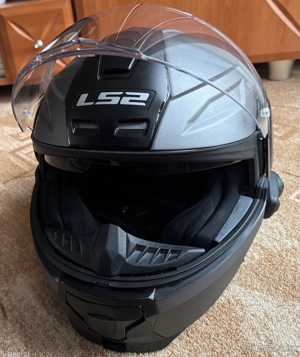 LS2 Scope L výklopná helma + interkom SENA