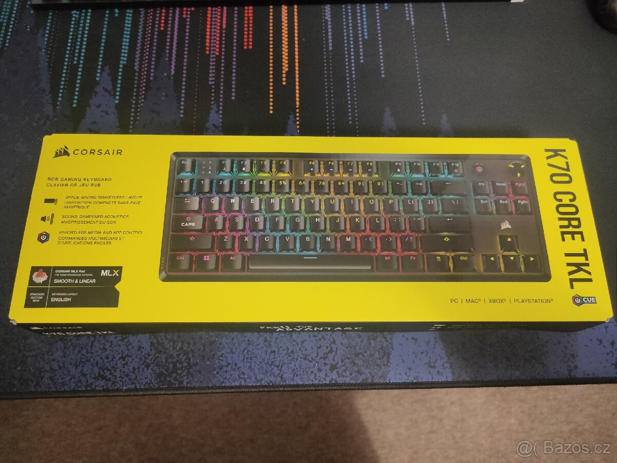 Corsair K70 core TKL RGB wired mechanická klávesnice