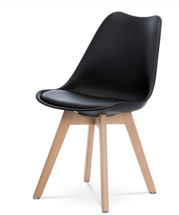 jídelní židle černá/buk 4 ks