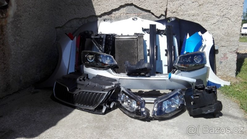 Škoda Fabia III, 3, 4 + lift - díly na přední část, airbagy