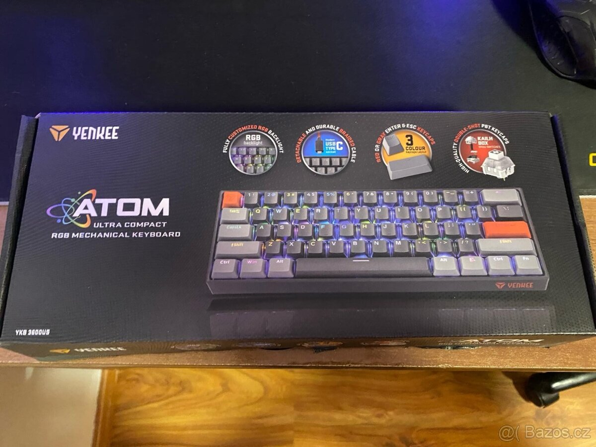 Herní RGB klávesnice Yenkee Atom