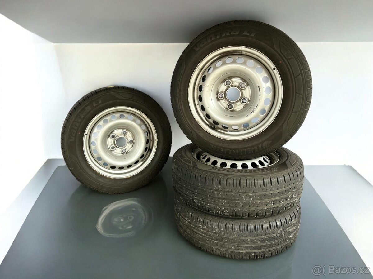Plechová sada VW 5x120 r16 + letní 205/65r16C