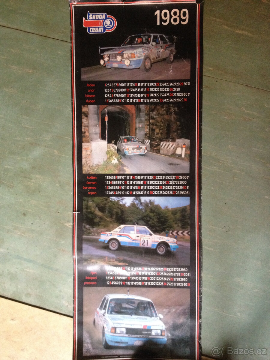 ŠKODA MOTORSPORT 1989 KALENDÁŘ