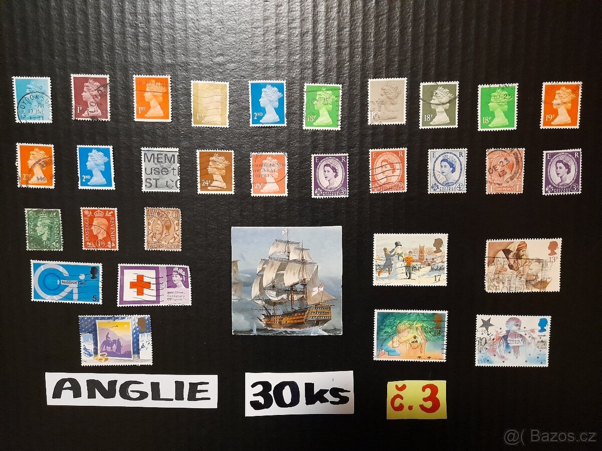 poštovní známky / ANGLIE č.3 30ks