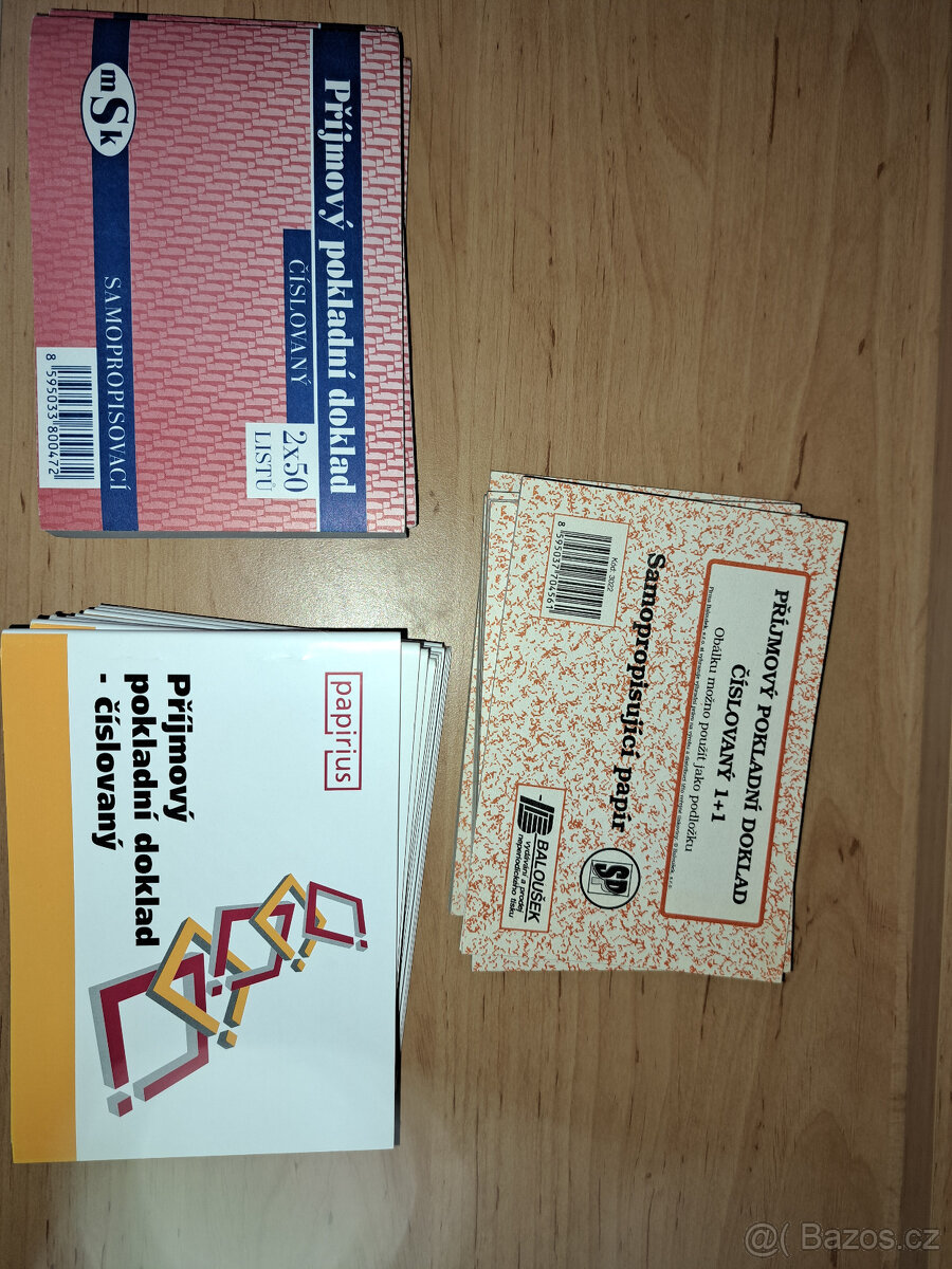 Příjmové pokladní doklady