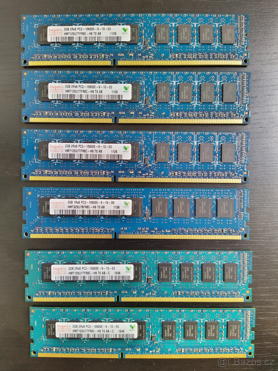6x Hynix 2GB PC3-10600 DDR3-1333MHz ECC