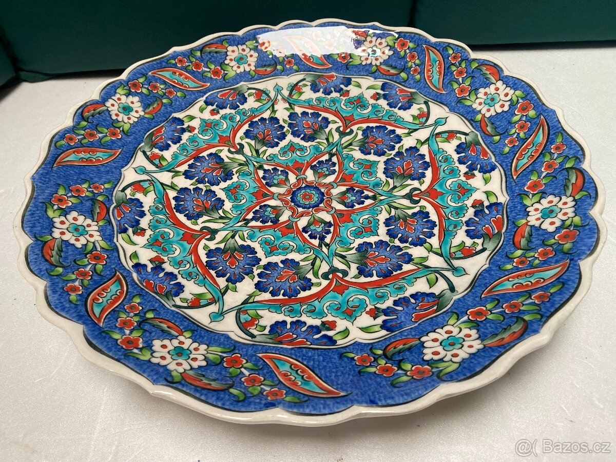 talíř – Turkuaz Çini Kütahya