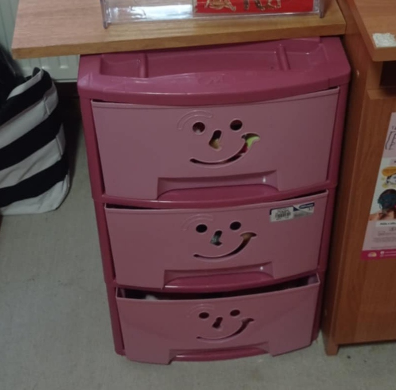 Komoda Smile růžová 2ks