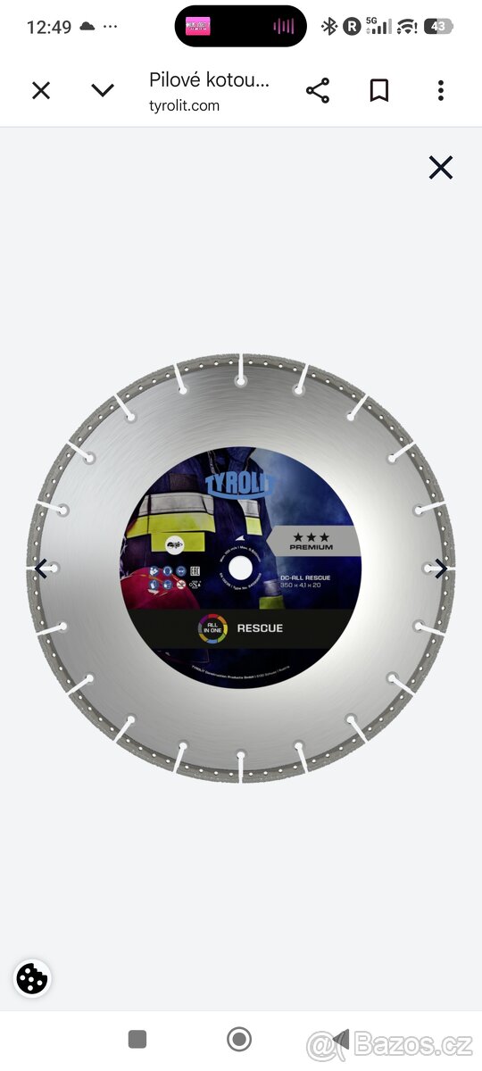 Diamantový kotouč 350 mm Tyrolit