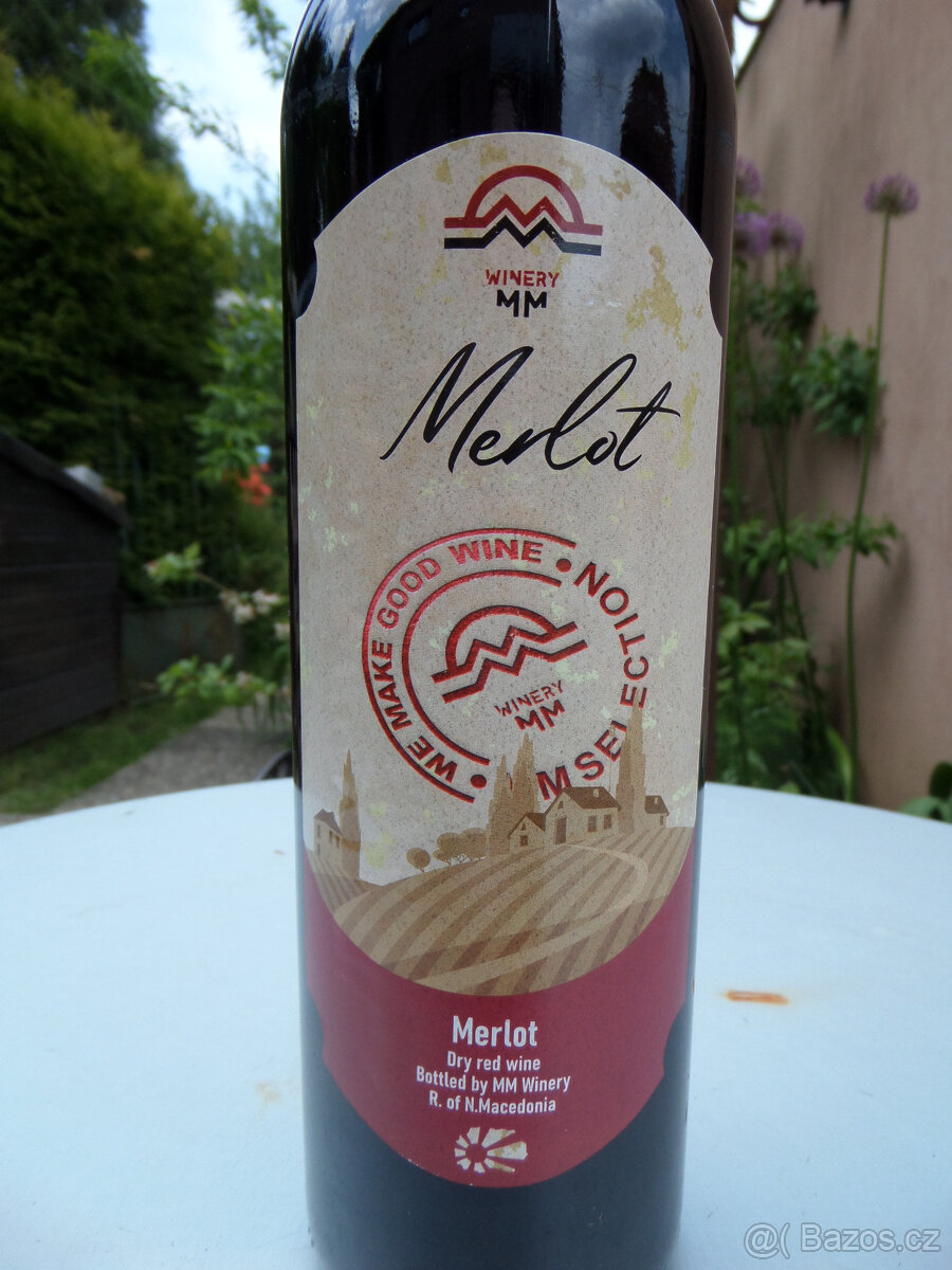 Italské suché víno MERLOT - MM WINERY ročník 2019