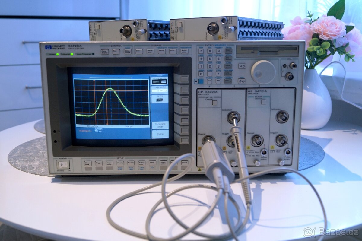 Osciloskop HP 54720A + moduly, sonda 2.5GHz