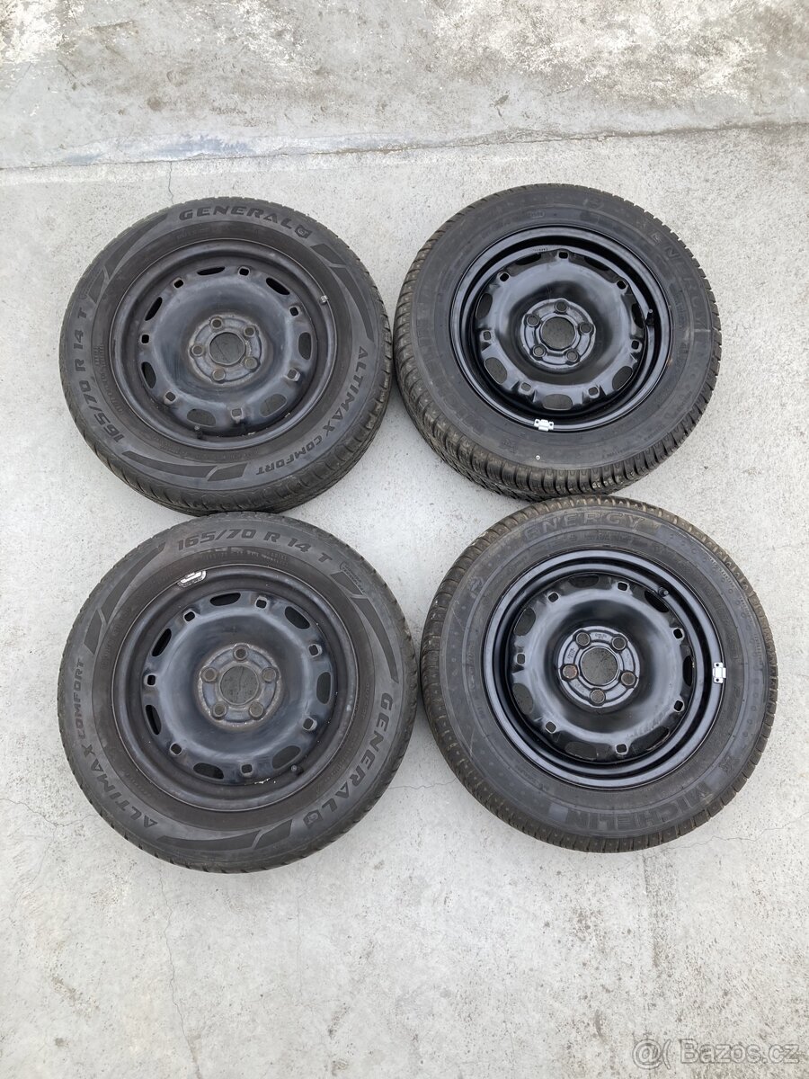 Letní pneu 165/70/14” na Fabia,VW,Seat