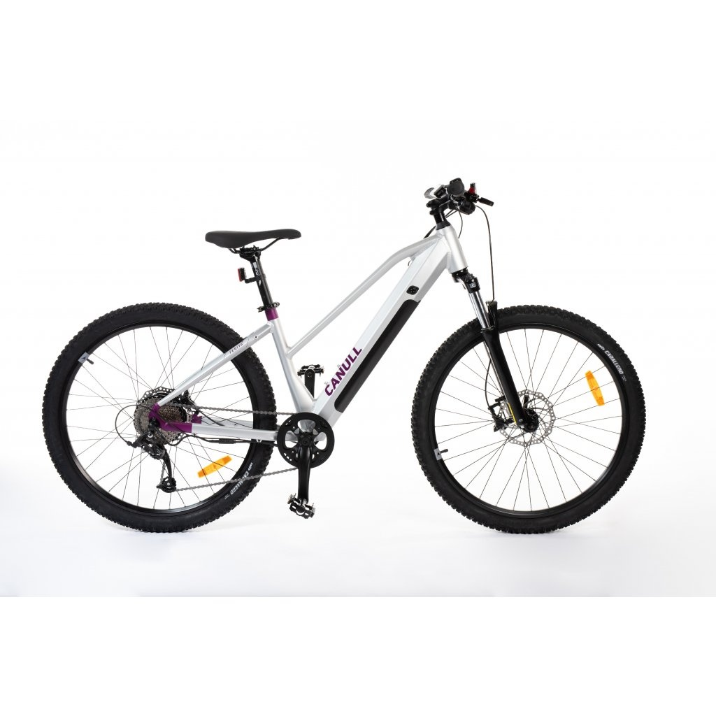 Horské elektrokolo CANULL FERITA+ mid 630Wh silver 16"
