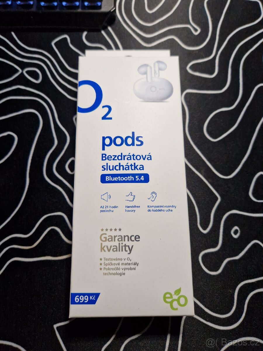 Nerozbalená sluchátka O2 pods