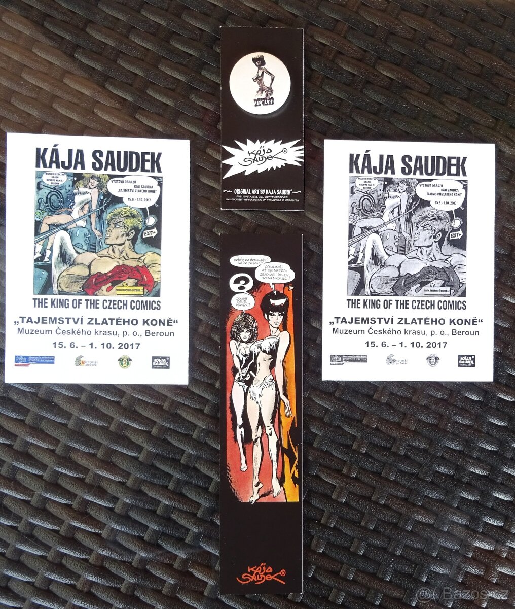 záložka, placka, letáčky - Kája Saudek