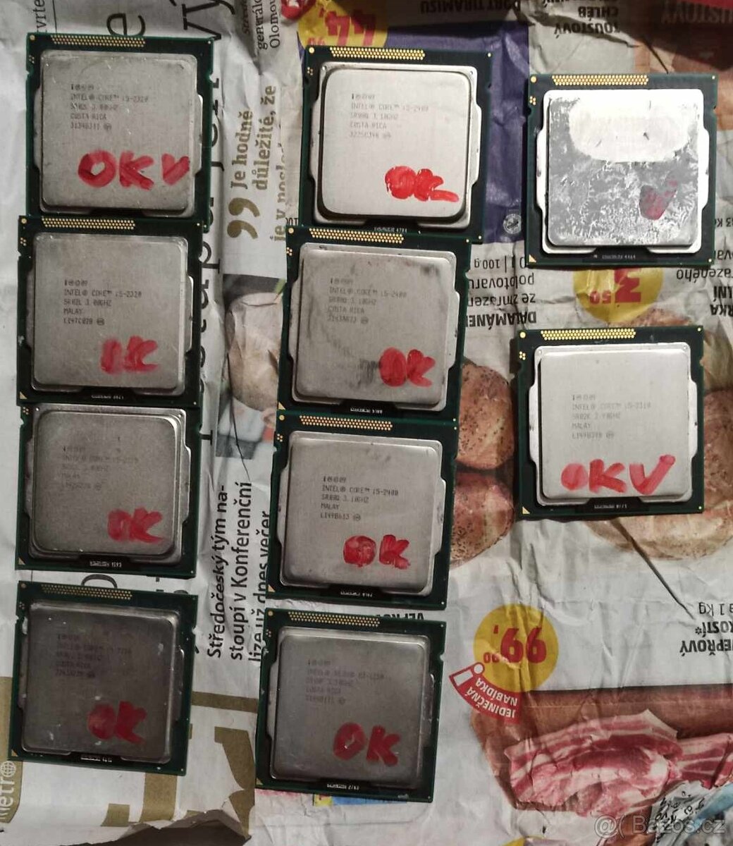 i5-2500 i5-2400 a jiné i5-2xxx Sandy Bridge socket LGA 1155