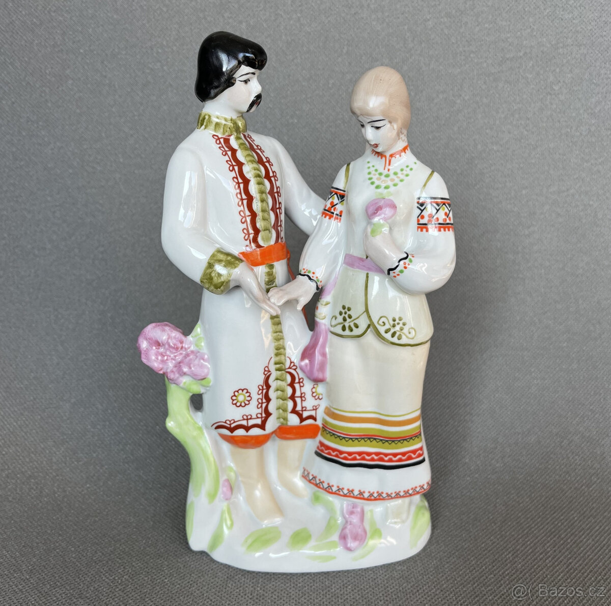 Porcelánová soška Zamilovaný pár 25.5 cm, Polonne USSR