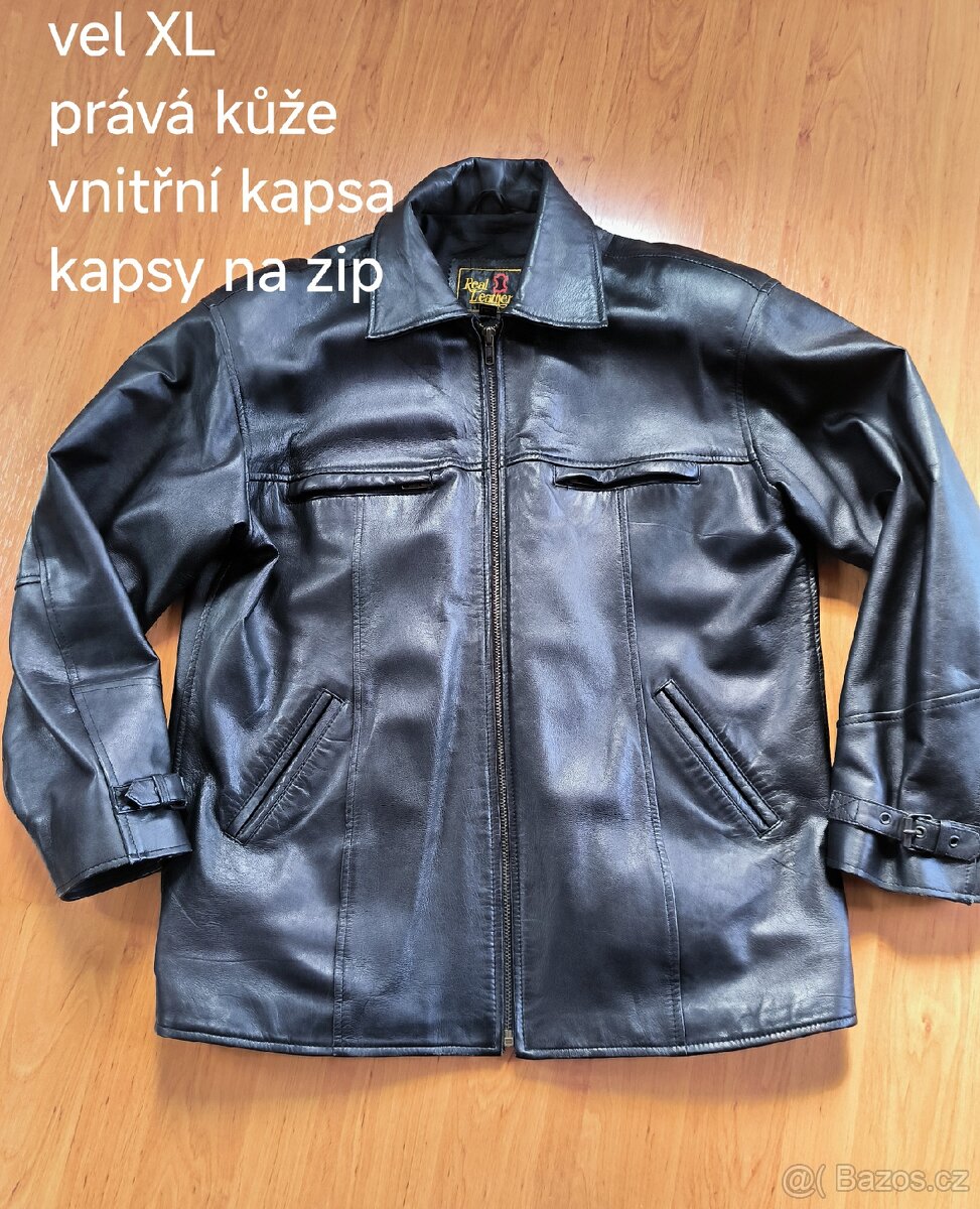 Kožená bunda XL