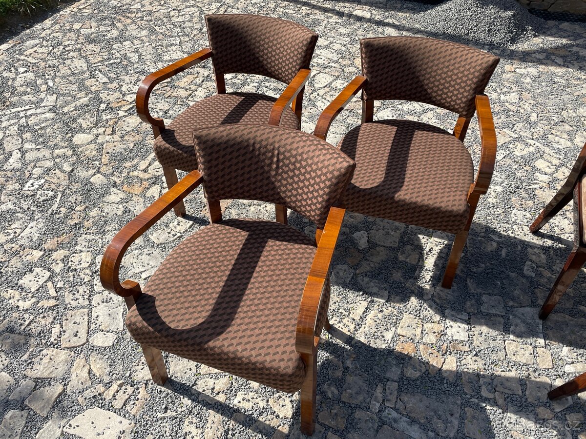 Art Deco židle 3ks