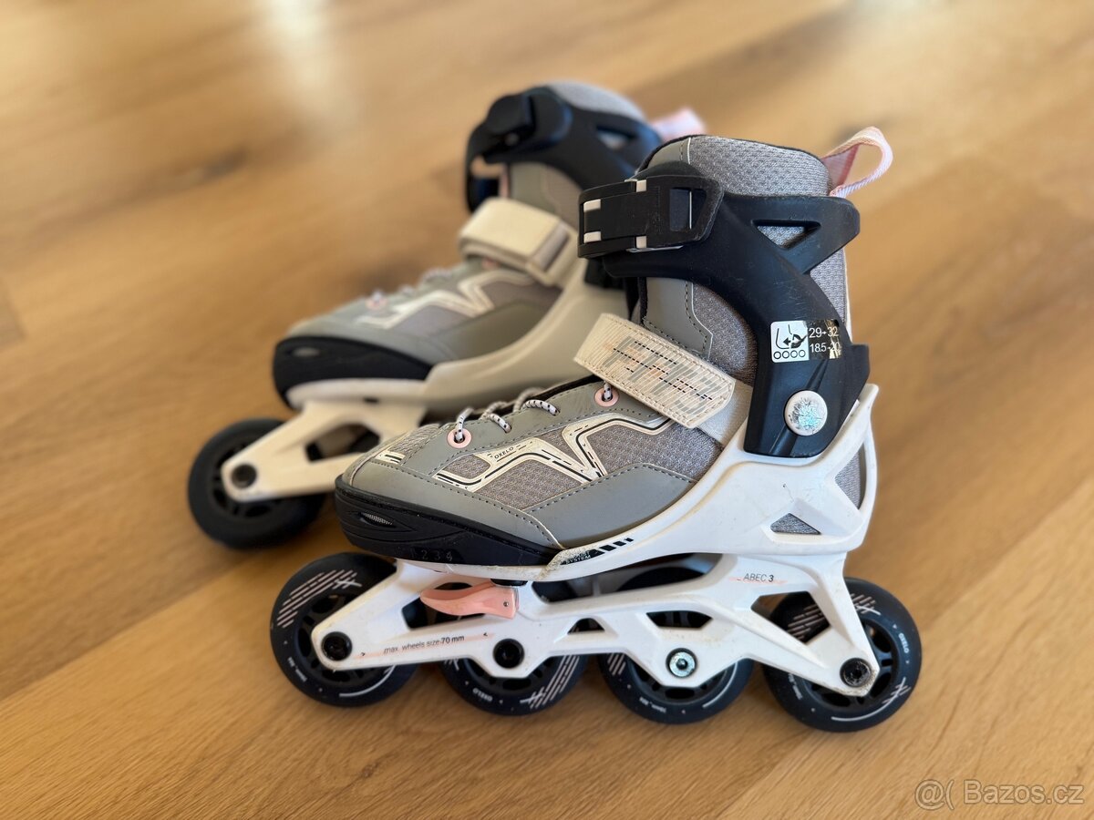 Dětské inline brusle - holčičí, velikost 29–32, TOP stav