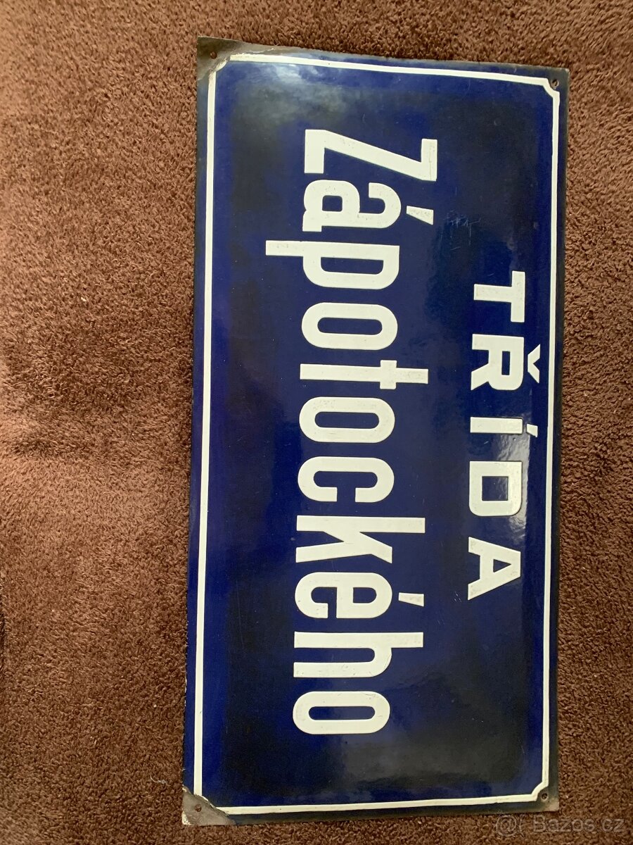 Stará smaltovaná cedule