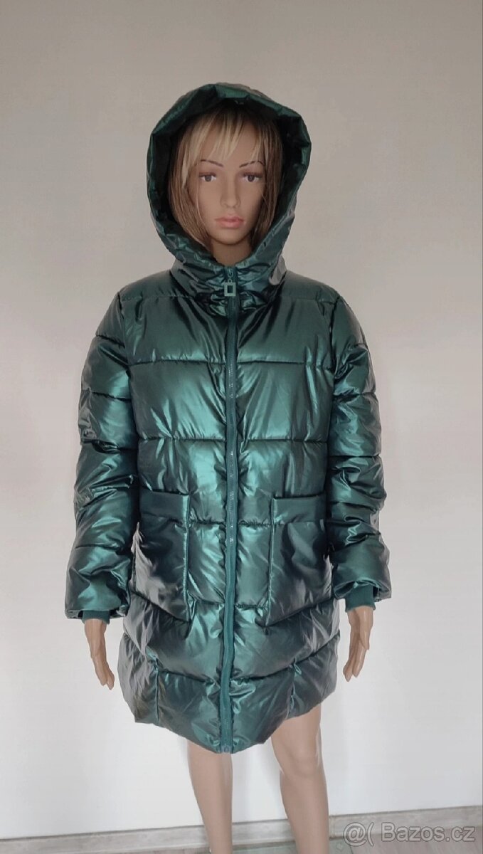 Nová metalicky zelená bunda L/XL