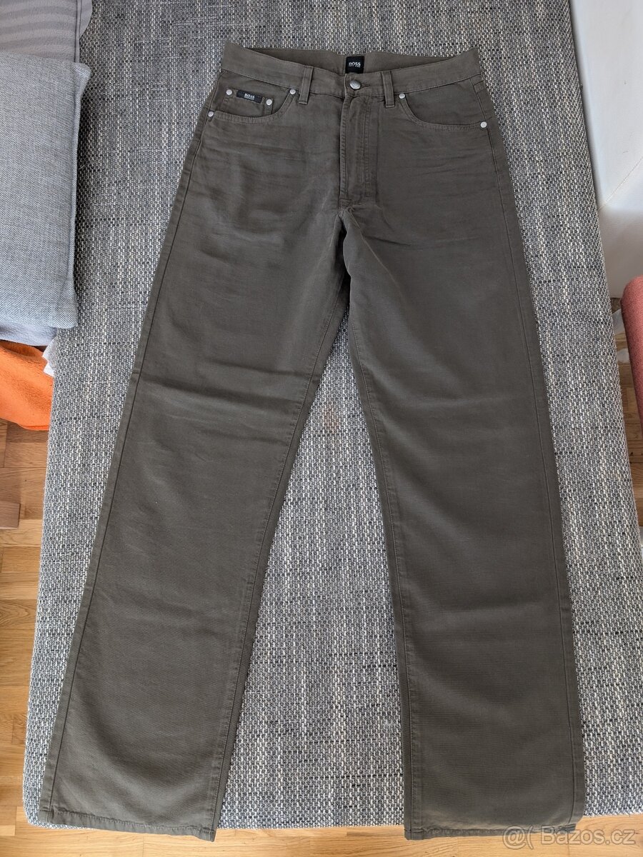 HUGO BOSS Riflové kalhoty L/34 -pas 80cm - krásné TOP