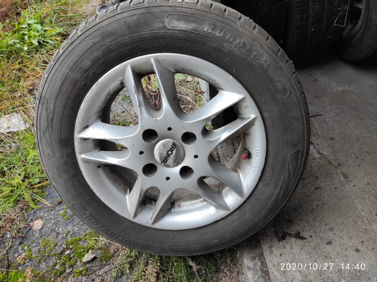litá kola sada Ronal 14" + pneu 195/60/ R14