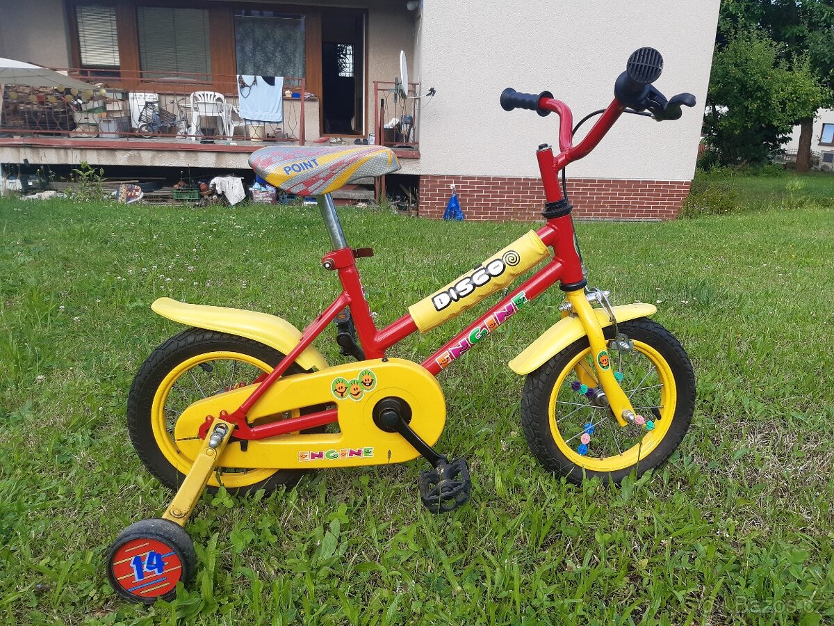 dětské kolo + přídavná zadní kolečka - od 3 let