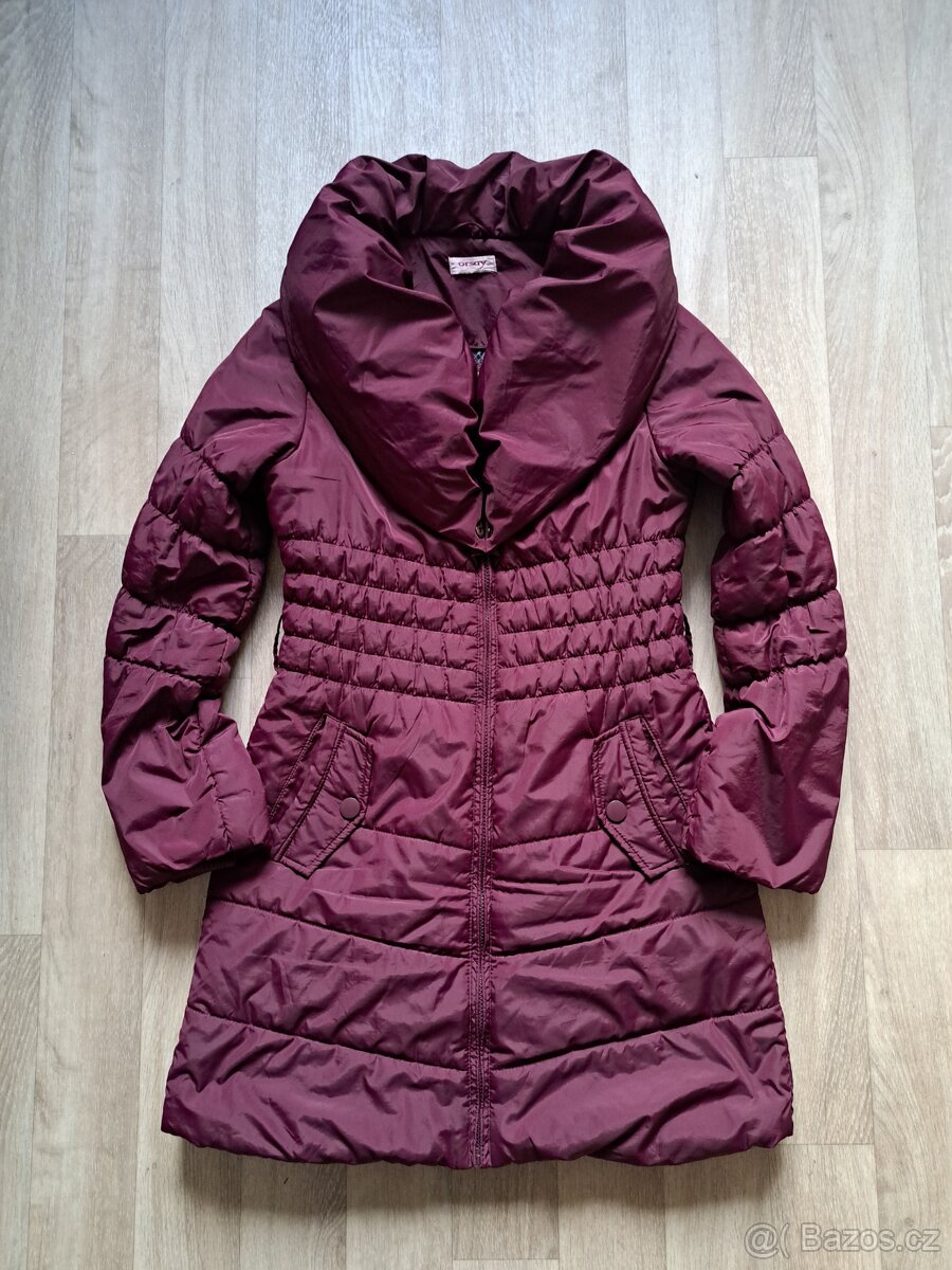 3) vínová zimni bunda/ kabát Orsay 36/38 nebo S/M