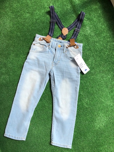 Chlapecké džíny s kšandami, vel.104, NOVĚ, zn.H&M