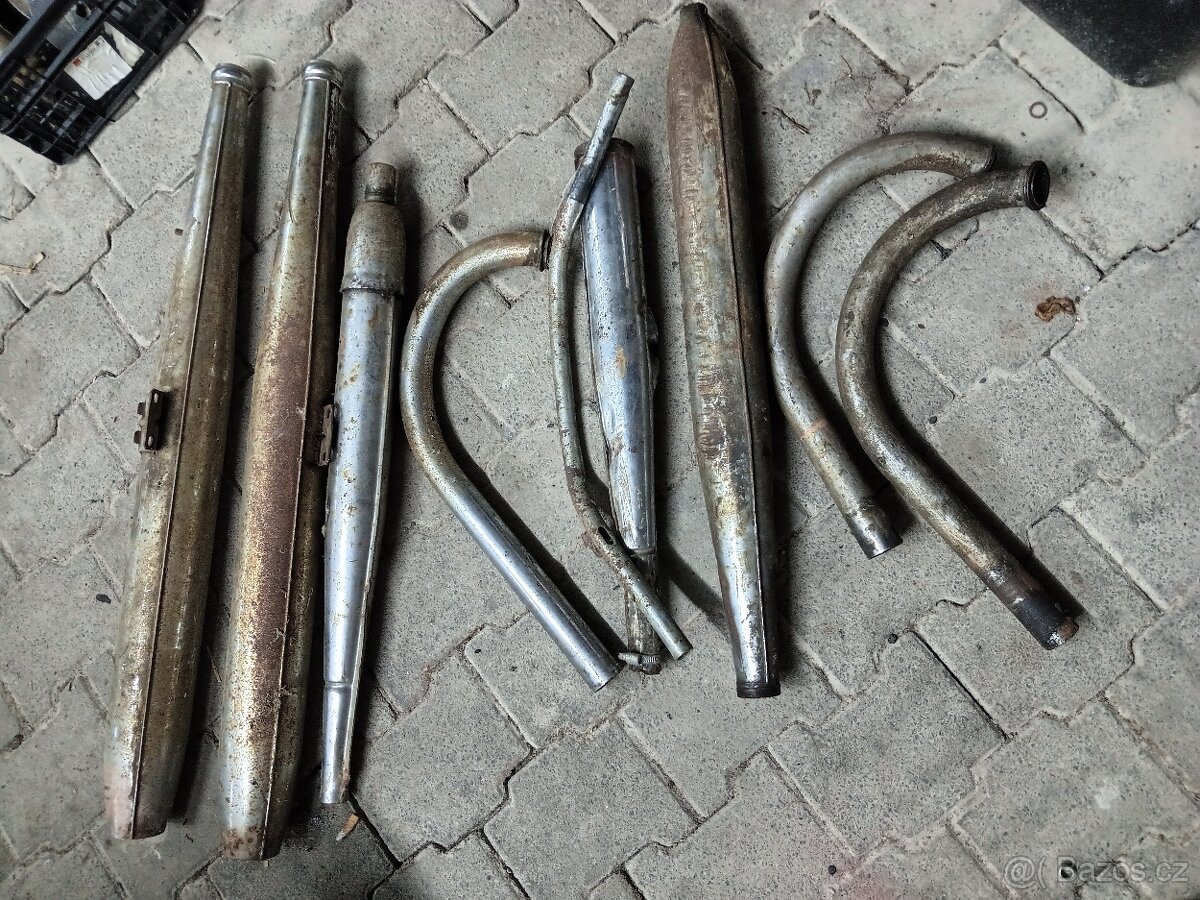 Výfuky, kolena Jawa ČZ