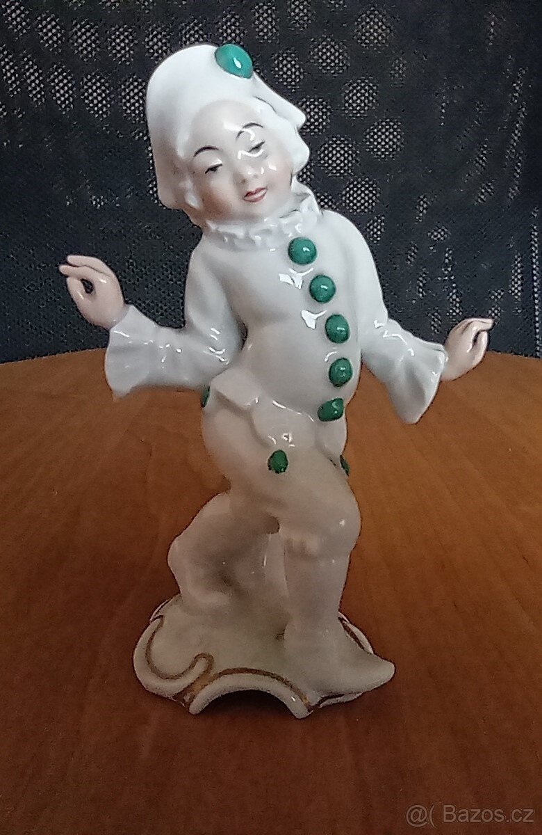 SLEVA porcelánová figurka Pierot Rosenthal