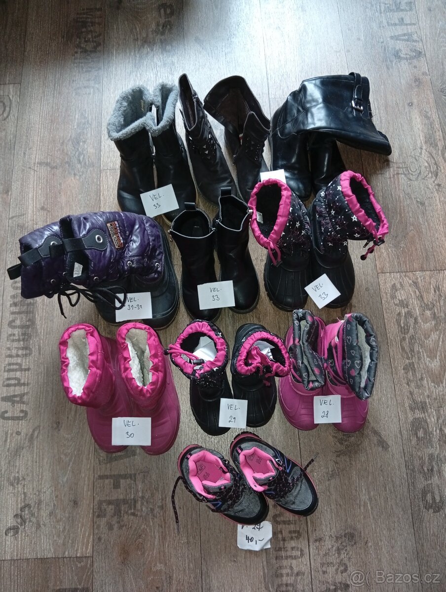dětské boty zimní vel.29-33 3+1zdarma