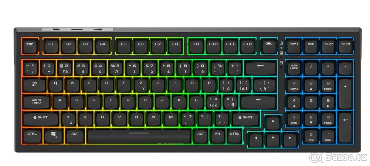 Klávesnice Rapture FOXTROT ULTIMATE Silent Red černá - CZ/SK