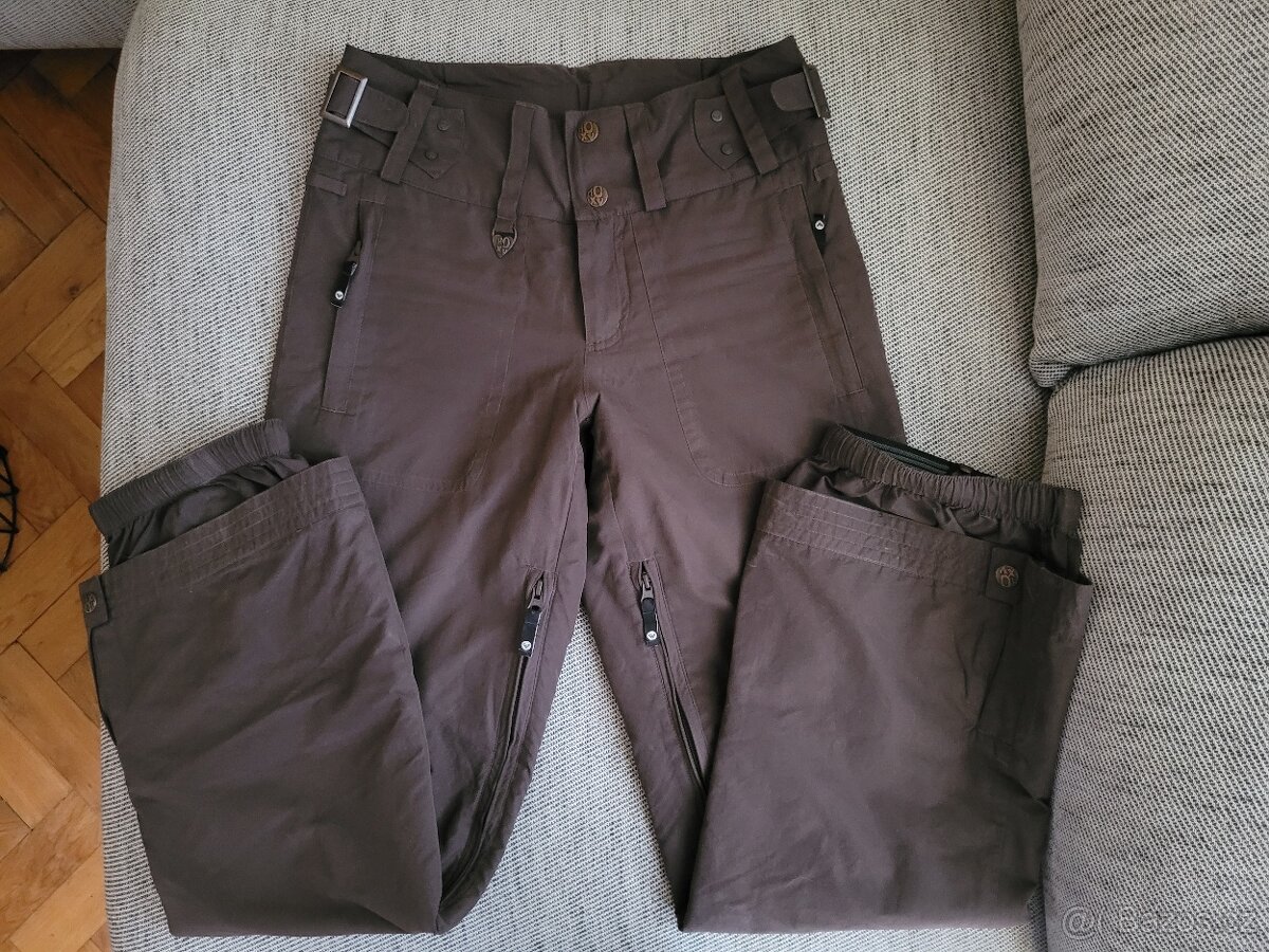 Dámské hnědé lyžařské kalhoty zn. Roxy, vel. S