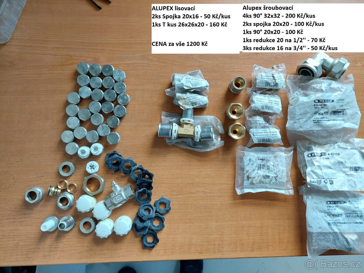 ALUPEX spojky na topenarske potrubi