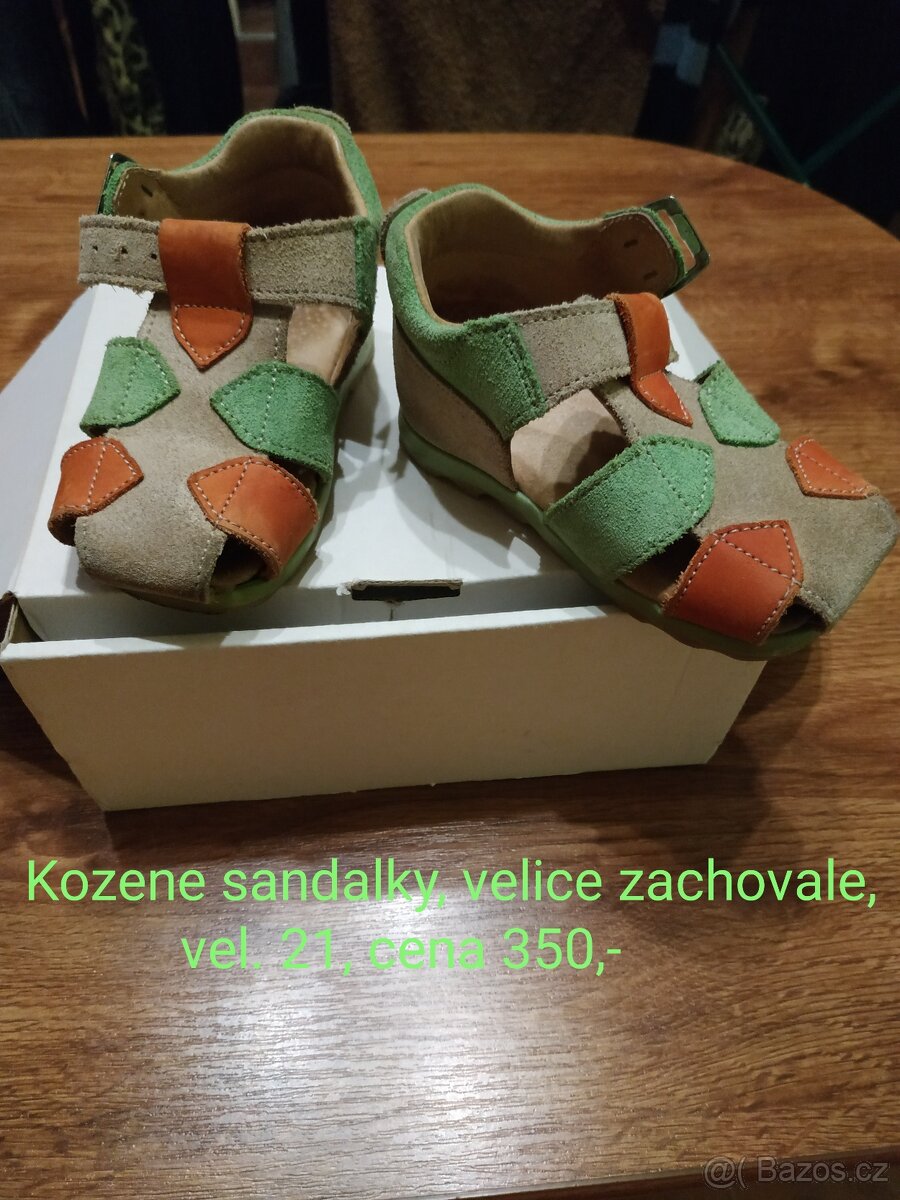 Dětské kožené sandále vel. 21 - TOP STAV