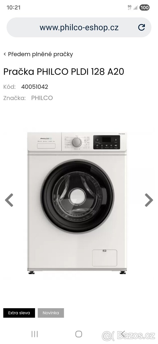 Předem plněná pračka Philco