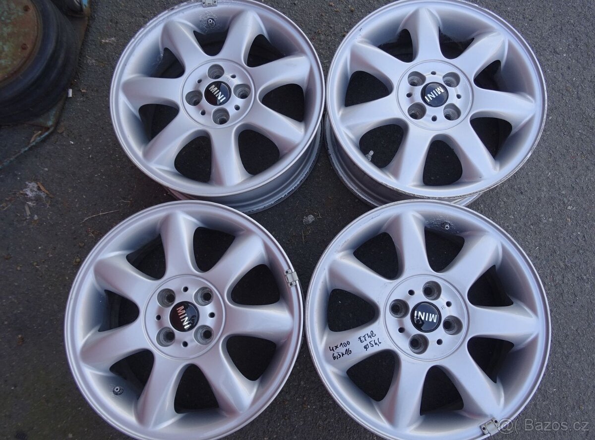 Alu disky origo Mini, 16", 4x100, ET 48, šířka 6,5J