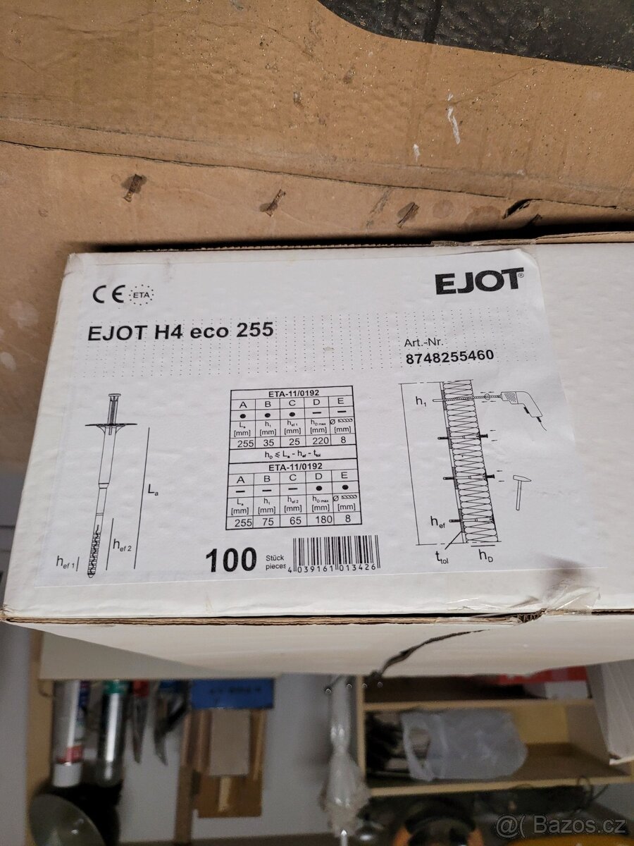 EJOT H4 eco 255 fasádní hmoždinka